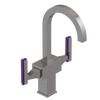 Rubinet Single Hole Dual Handle Lav. Set. (less drain) Polished Nickel