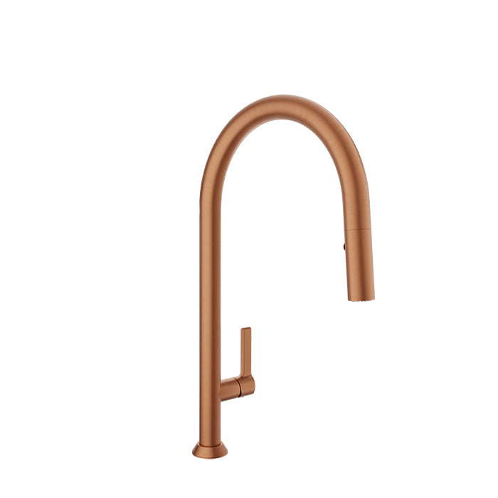 Baril High single-hole kitchen faucet with 2-function pull-down spray