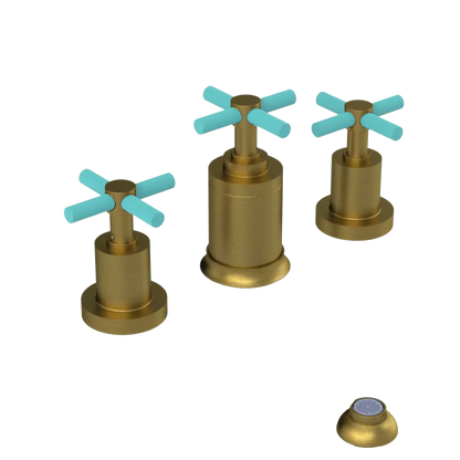 Rubinet Bidet Fitting with Spray, Diverter, and Vacuum Breaker (less drain) Antique Brass Matt