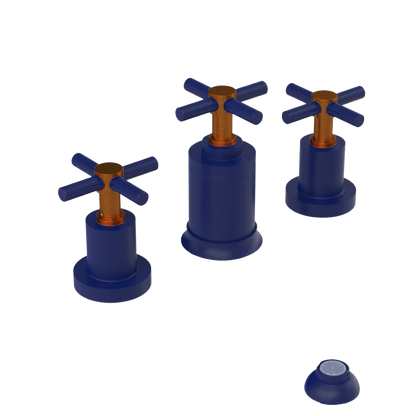 Rubinet Bidet Fitting with Spray, Diverter, and Vacuum Breaker (less drain) Midnight Blue