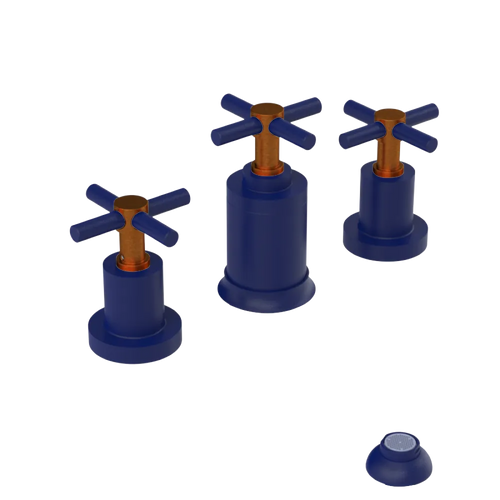 Rubinet Bidet Fitting with Spray, Diverter, and Vacuum Breaker (less drain) Midnight Blue