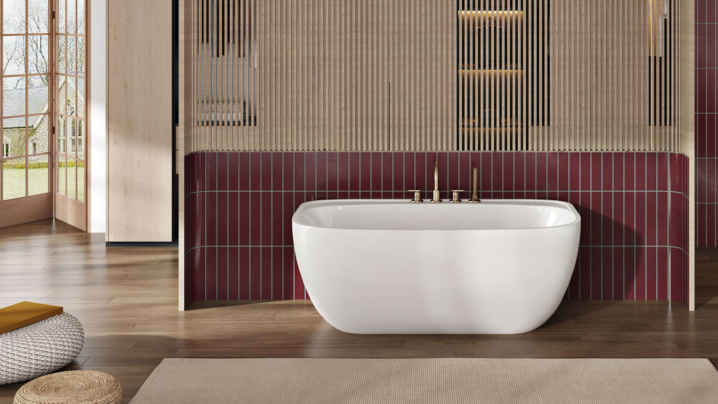 Oceania Banook Back to Wall Freestanding Bath
