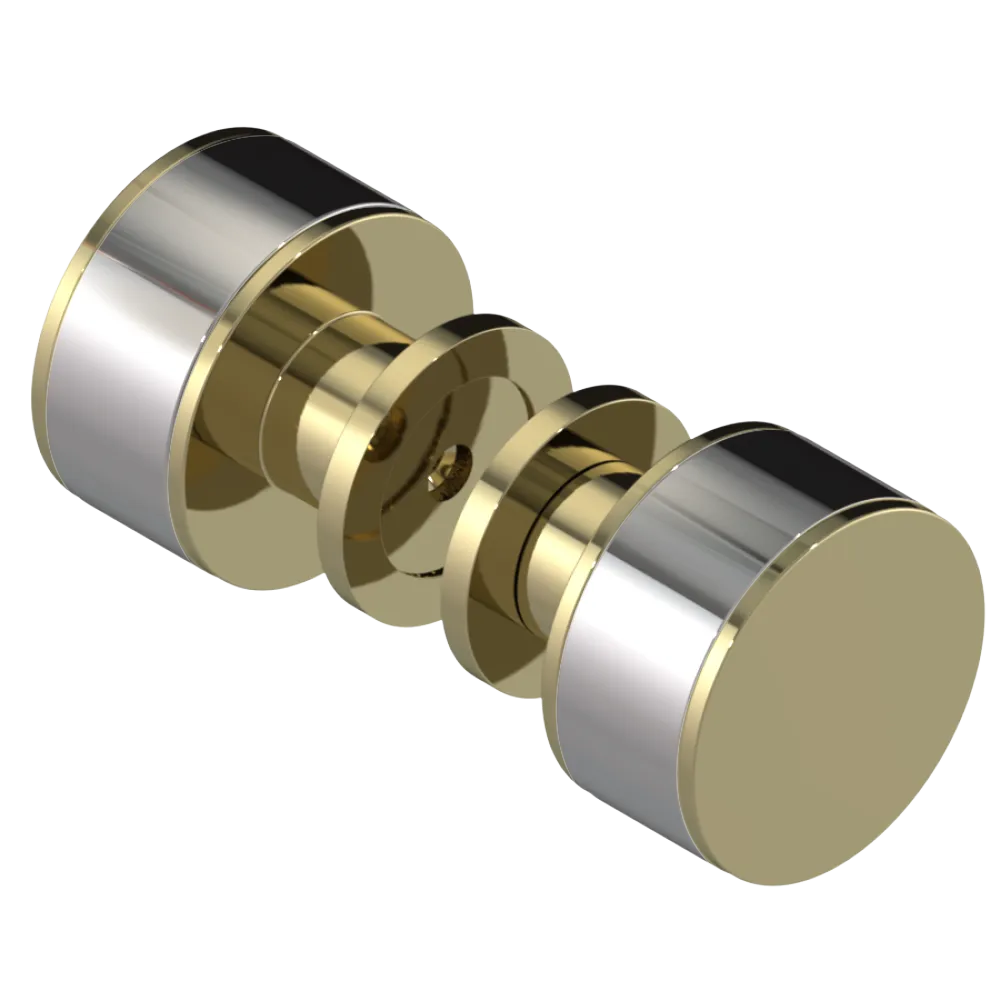 Rubinet Shower Door Knob (set) Natural Brass