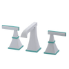Rubinet Widespread Lav. Set. (less drain) White