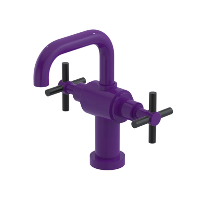 Rubinet Single Hole Dual Handle Lav. Set. (less drain) Purple Haze