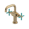 Rubinet Single Hole Dual Handle Lav. Set. (less drain) Gold