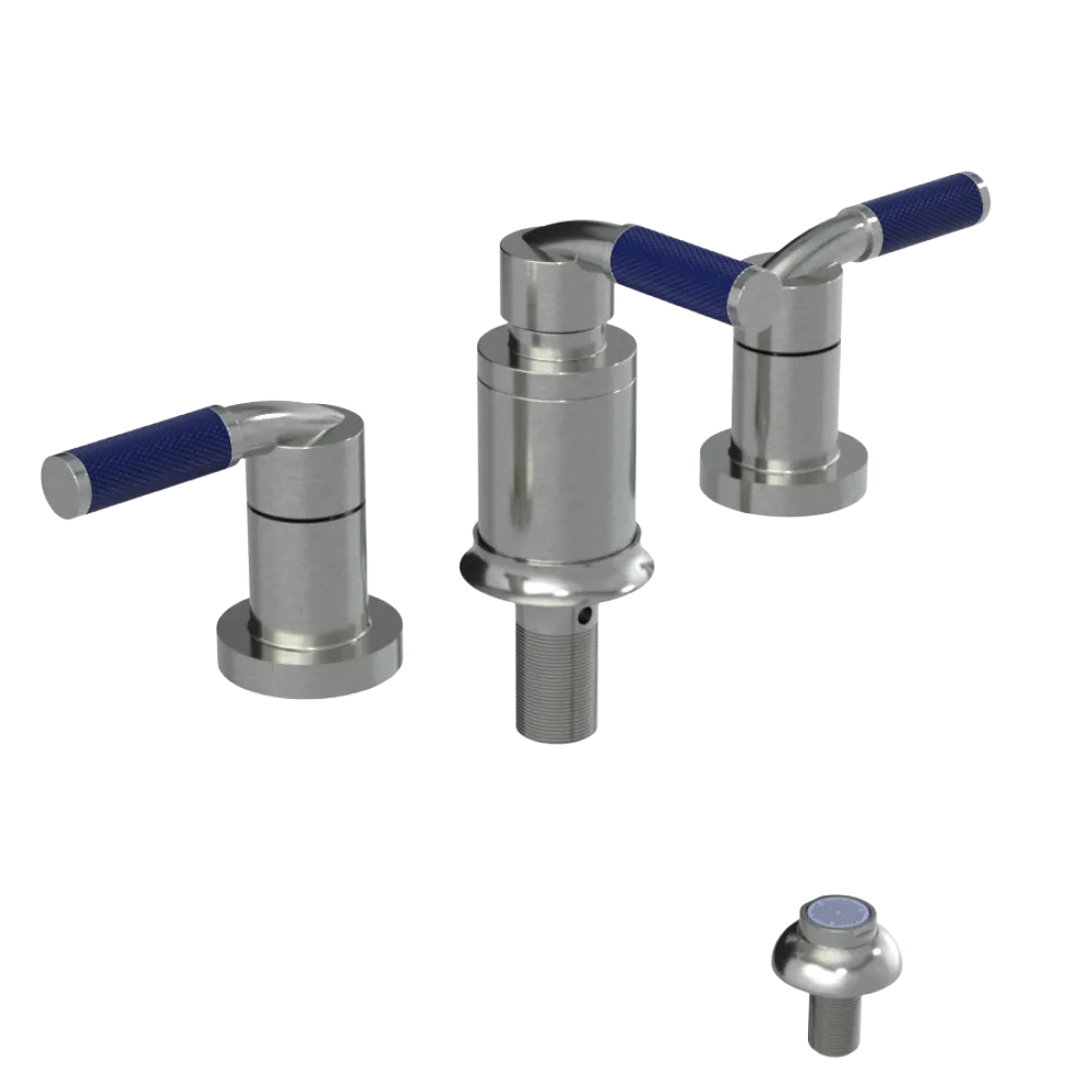 Rubinet Bidet Fitting with Spray, Diverter, and Vacum Breaker (Less Drain) Satin Nickel