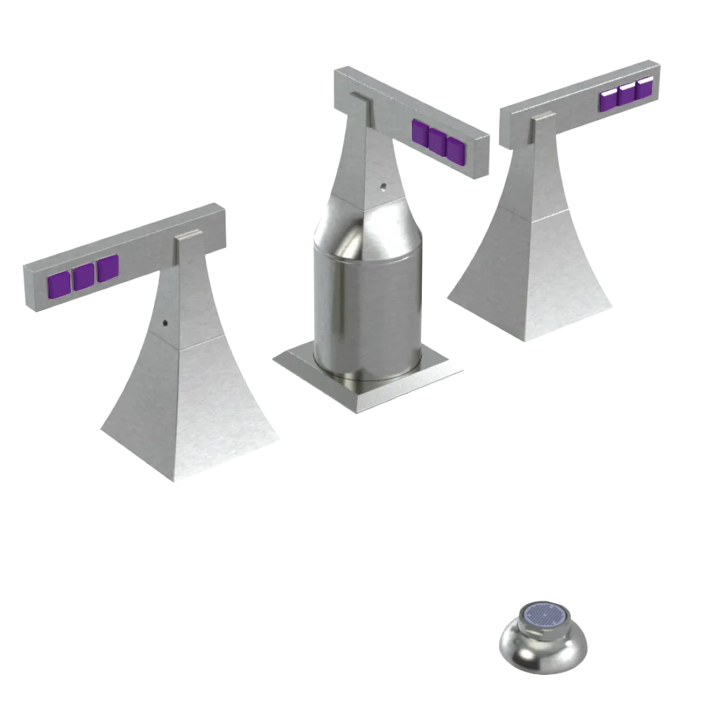 Rubinet Bidet Fitting with Spray, Diverter, and Vacum Breaker (Less Drain) Satin Nickel