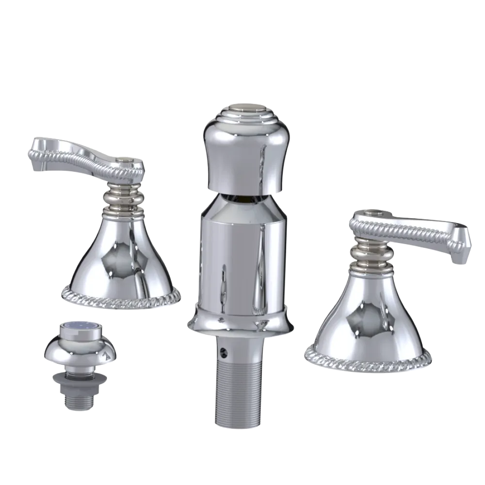 Rubinet Bidet Fitting with Spray, Diverter, and Vacum Breaker (Less Drain) Chrome