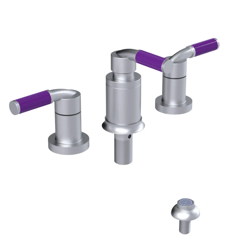Rubinet Bidet Fitting with Spray, Diverter, and Vacum Breaker (Less Drain) Satin Chrome