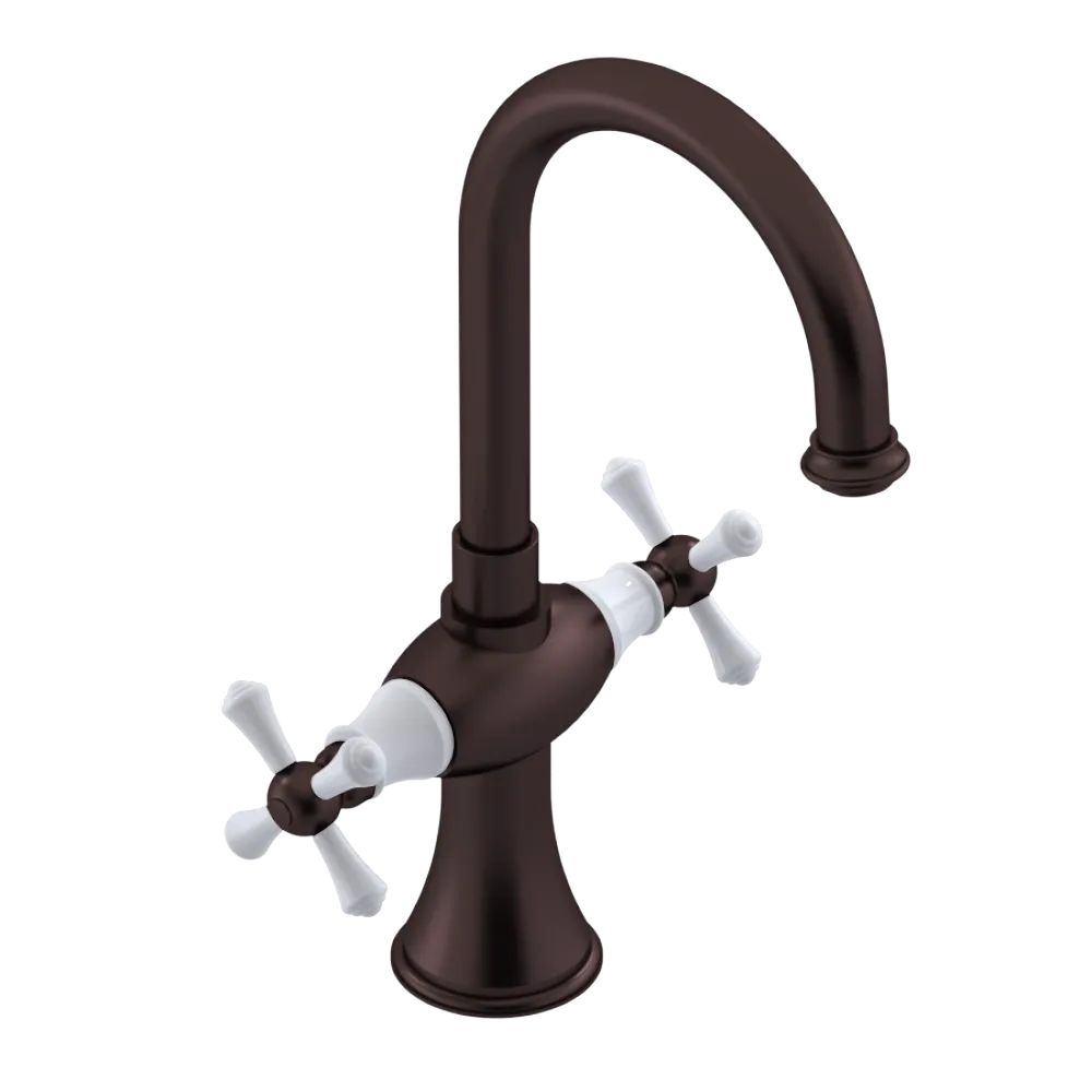 Rubinet Single Hole Dual Handle Lav. Set. (less drain) Oil Rubbed Bronze