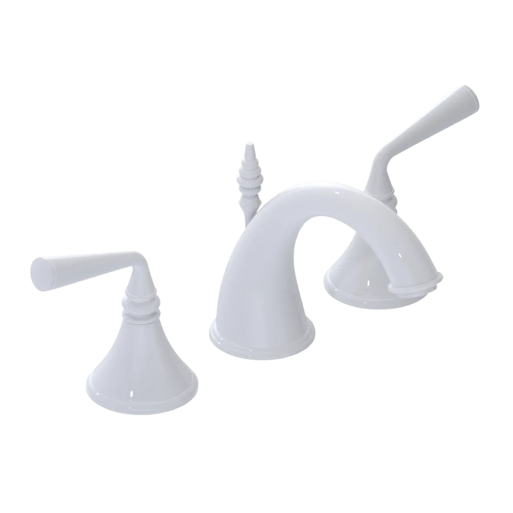 Rubinet Widespread Lav. Set. (less drain) White
