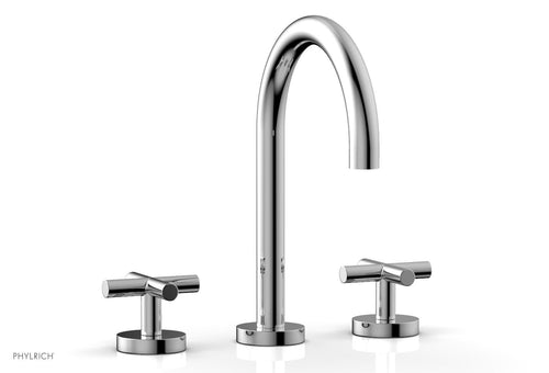 Phylrich TRANSITION - Widespread Faucet - High Spout, Cross Handles 120-01