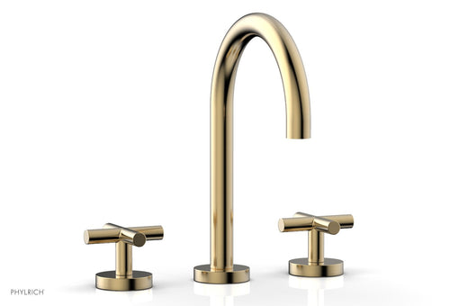 Phylrich TRANSITION - Widespread Faucet - High Spout, Cross Handles 120-01
