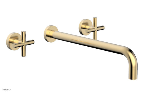 Phylrich TRANSITION - Wall Lavatory Set 14" Spout - Cross Handles 120-11-14