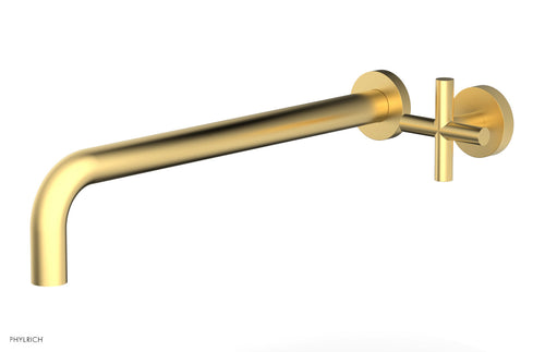 Phylrich Transition 14" Single Handle Wall Lavatory Set - Cross Handle 120-15-14