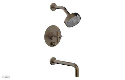 Phylrich TRANSITION - Pressure Balance Tub & Shower Set 10" Spout -  Cross Handle 120-26-10