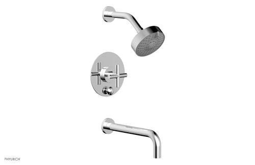 Phylrich TRANSITION - Pressure Balance Tub & Shower Set 10" Spout -  Cross Handle 120-26-10