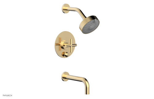 Phylrich TRANSITION - Pressure Balance Tub & Shower Set 7 1/2" Spout -  Cross Handle 120-26