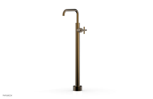 Phylrich TRANSITION Tall Floor Mount Tub Filler - Cross Handle 120-46-02