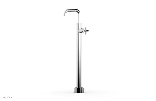 Phylrich TRANSITION Tall Floor Mount Tub Filler - Cross Handle 120-46-02