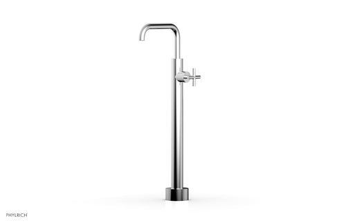 Phylrich TRANSITION Low Floor Mount Tub Filler - Cross Handle 120-46-04
