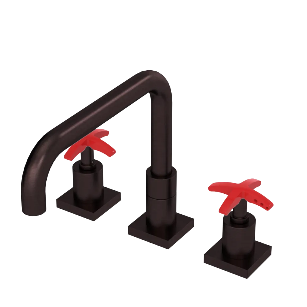 Rubinet Widespread Kitchen Set with Genesis Spout Oil Rubbed Bronze