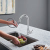 Concetto Single-Handle Pull Down Kitchen Faucet Dual Spray 1.75 Gpm - Golzar Home