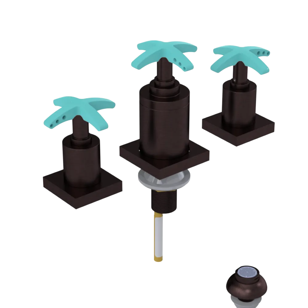 Rubinet Bidet Fitting with Spray, Diverter, and Vacuum Breaker (less drain) Tuscan Brass