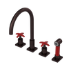 Rubinet Widespread Kitchen Set with Hand Spray Oil Rubbed Bronze