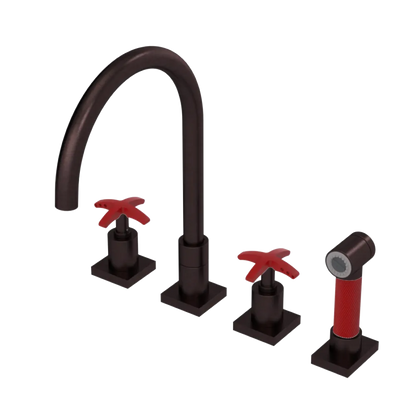 Rubinet Widespread Kitchen Set with Hand Spray Oil Rubbed Bronze
