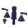 Rubinet Bidet Fitting with Spray, Diverter, and Vacum Breaker (Less Drain) Midnight Blue