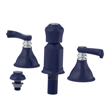 Rubinet Bidet Fitting with Spray, Diverter, and Vacum Breaker (Less Drain) Midnight Blue