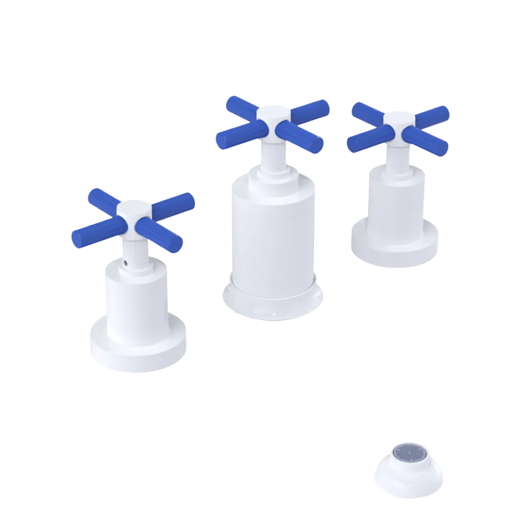 Rubinet Bidet Fitting with Spray, Diverter, and Vacuum Breaker (less drain) White