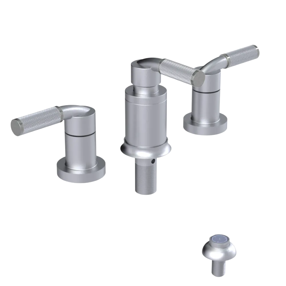 Rubinet Bidet Fitting with Spray, Diverter, and Vacum Breaker (Less Drain) Satin Chrome