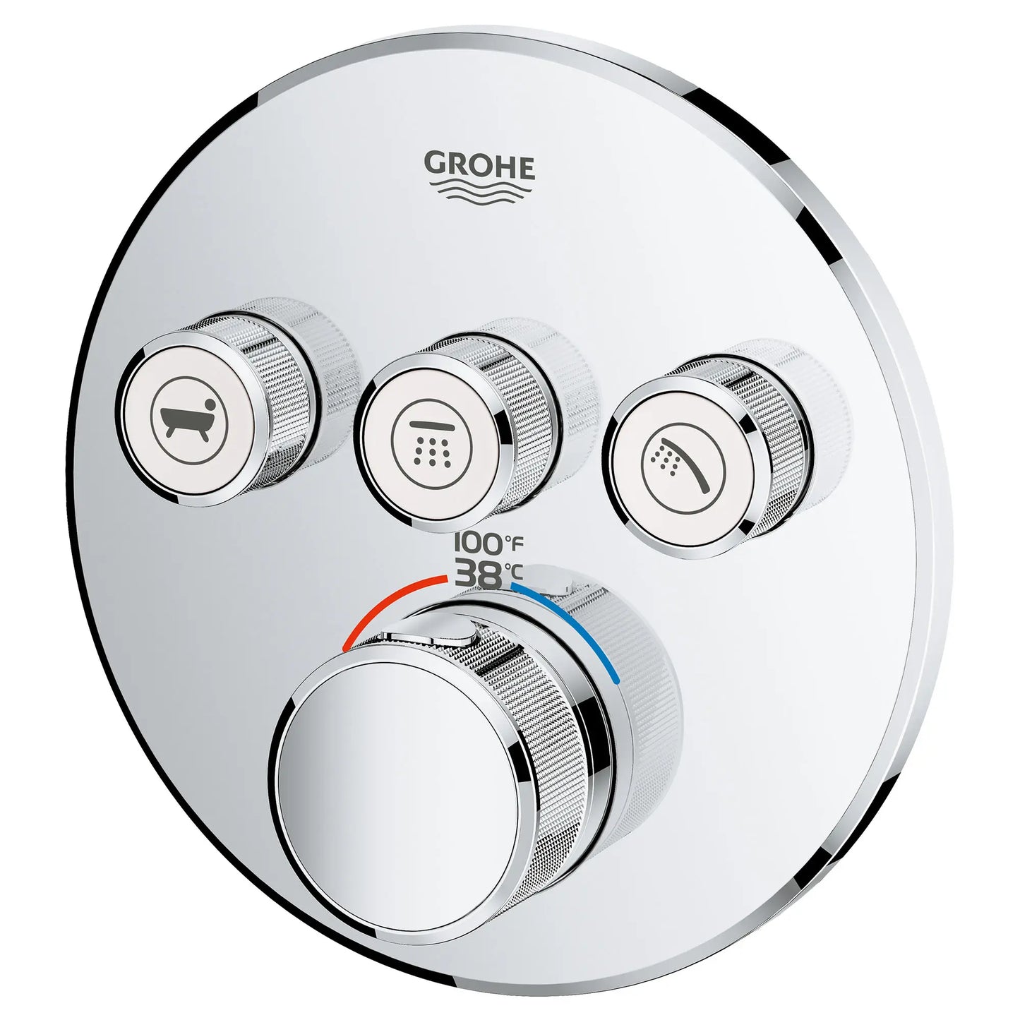 Grohtherm® SmartControl Triple Function Thermostatic Valve Trim