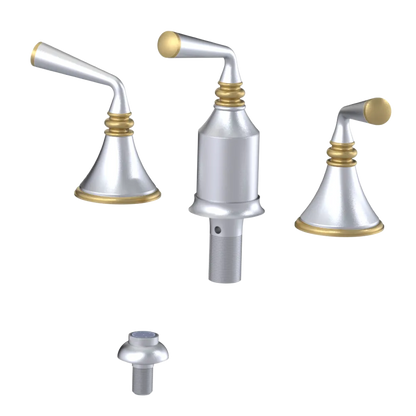 Rubinet Bidet Fitting with Spray, Diverter, and Vacum Breaker (Less Drain) Satin Chrome