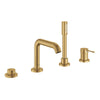 Grohe Essence New 4-Hole Single-Handle Deck Mount Roman Tub Faucet With 6.6 L/Min (1.75 Gpm) Hand Shower