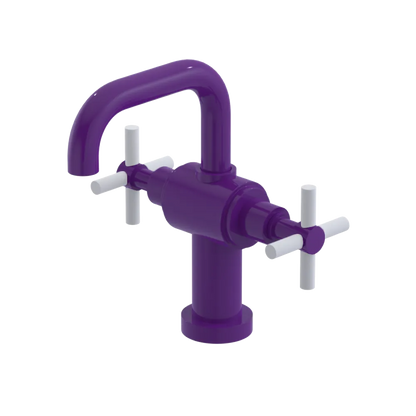 Rubinet Single Hole Dual Handle Lav. Set. (less drain) Purple Haze