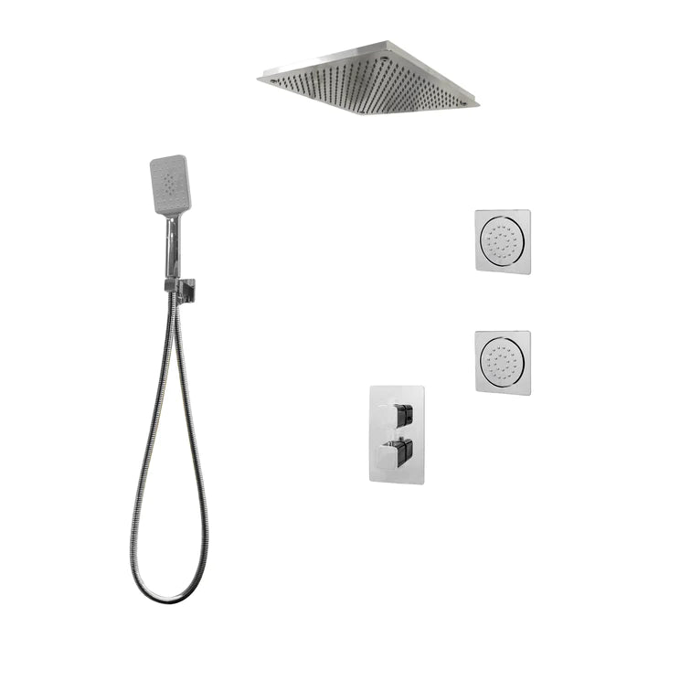 Three Way Thermostatic Shower System F57123-4C16BLB2 - Golzar Home