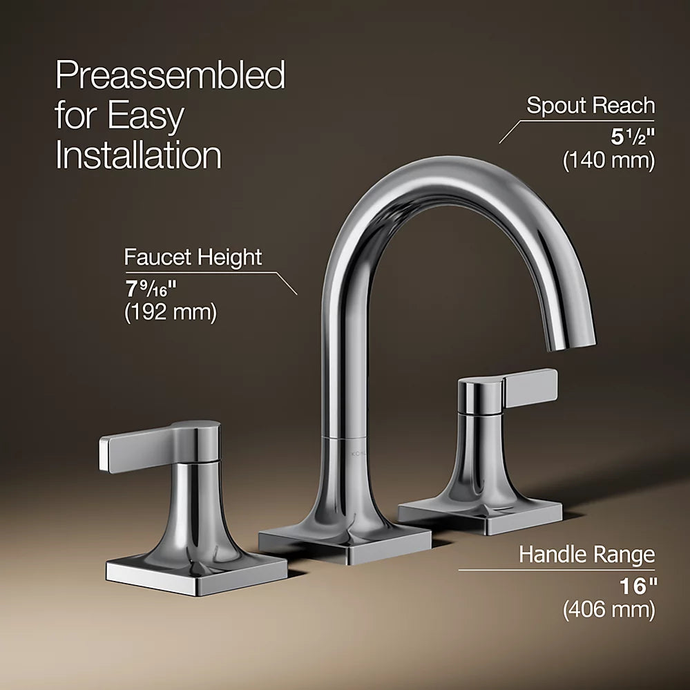 Venza® Widespread bathroom sink faucet, 0.5 gpm