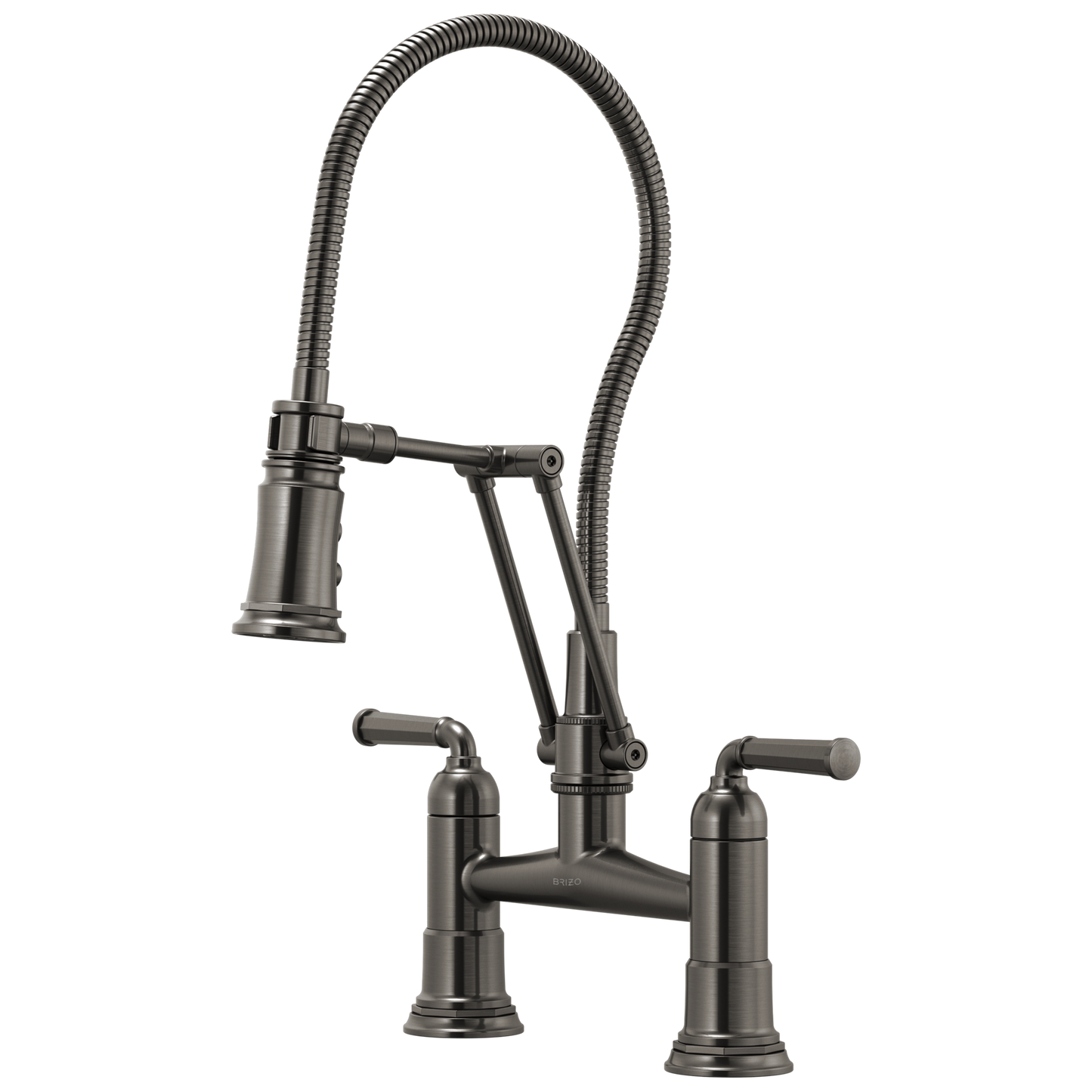 Brizo Articulating Bridge Faucet With Finished Hose