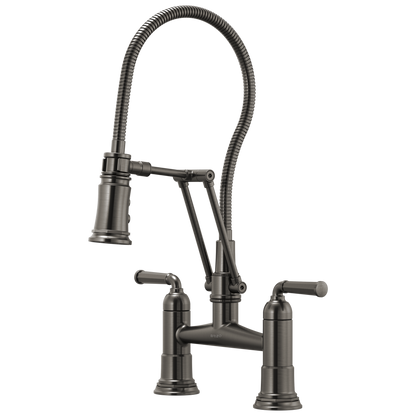 Brizo Articulating Bridge Faucet With Finished Hose