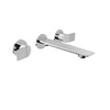 Baril Two handles wall-mounted lavatory faucet, drain not included