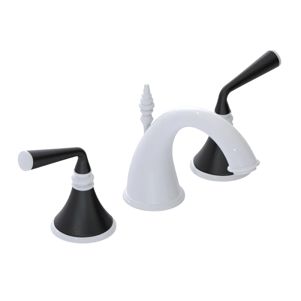 Rubinet Widespread Lav. Set. (less drain) White