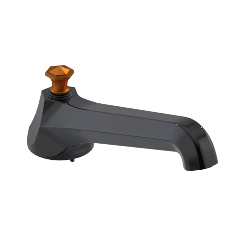 Rubinet Tub Filler Spout Deck Mount Black