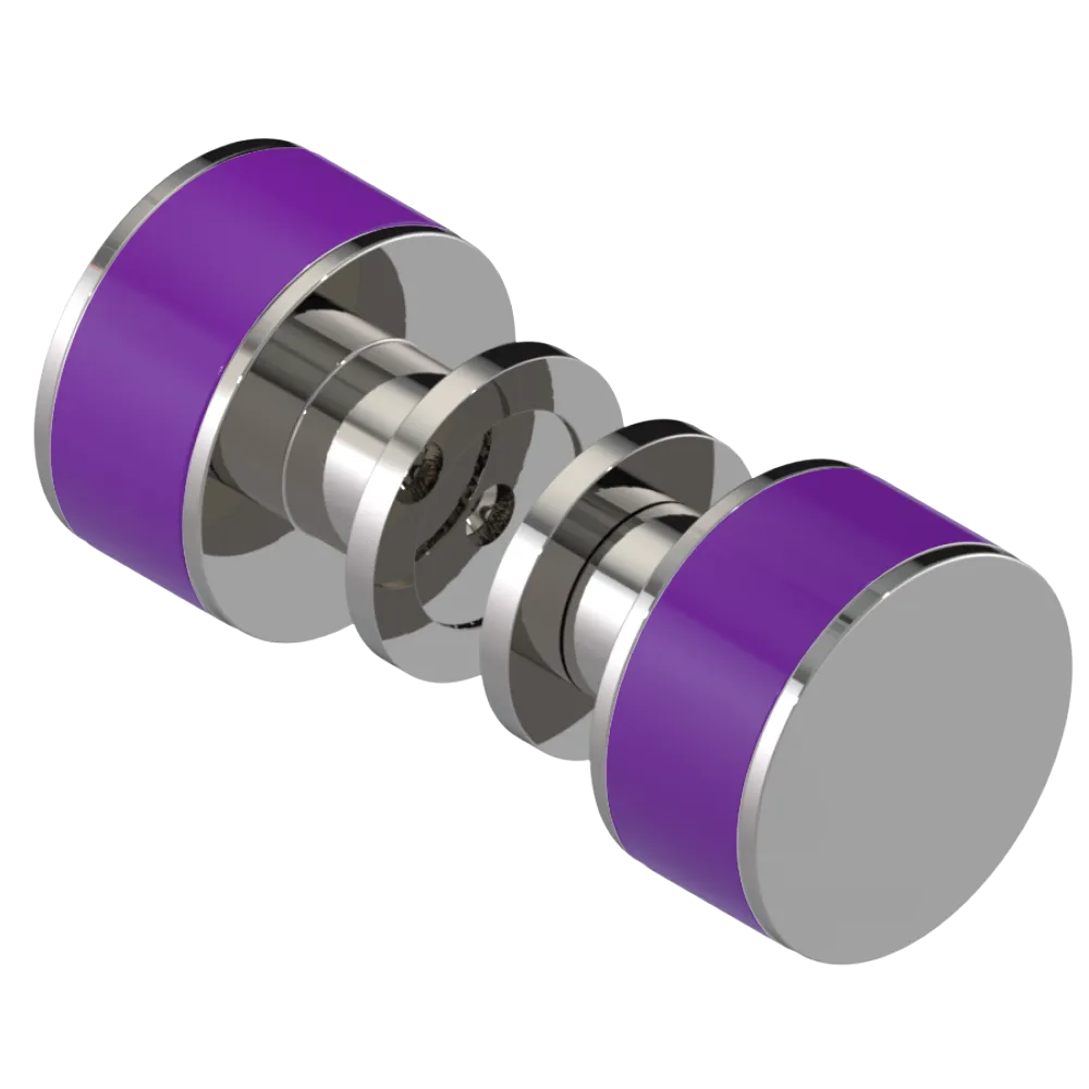 Rubinet Shower Door Knob (set) Polished Nickel