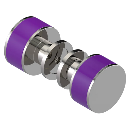 Rubinet Shower Door Knob (set) Polished Nickel