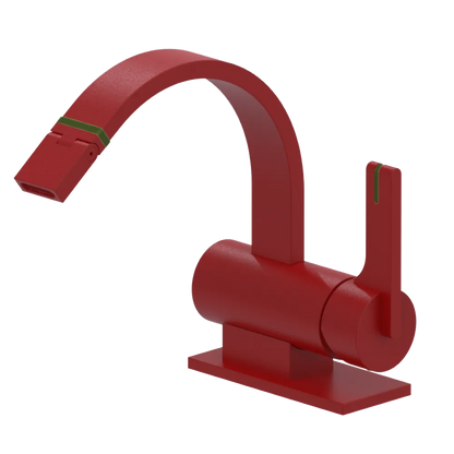 Rubinet Single Control Bidet Fitting (less drain) Maroon