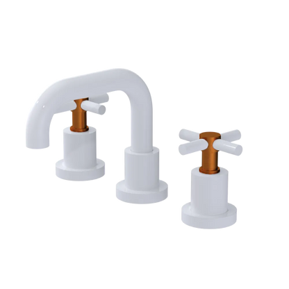 Rubinet Widespread Lav. Set. (less drain) White